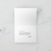 Boho Burgundy Floral Script Wedding サンキューカード (内部)