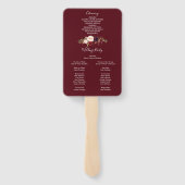 Boho Burgundy Marsalaのフ結婚ァン・プログラム ハンドファン (裏面)