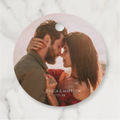 Boho Burgundy Photo Wedding フェイバータグ (裏面)