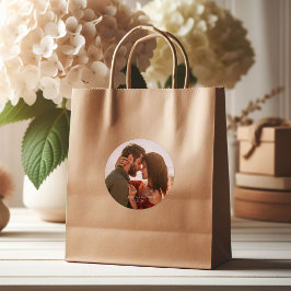 Boho Burgundy Photo Wedding ラウンドシール