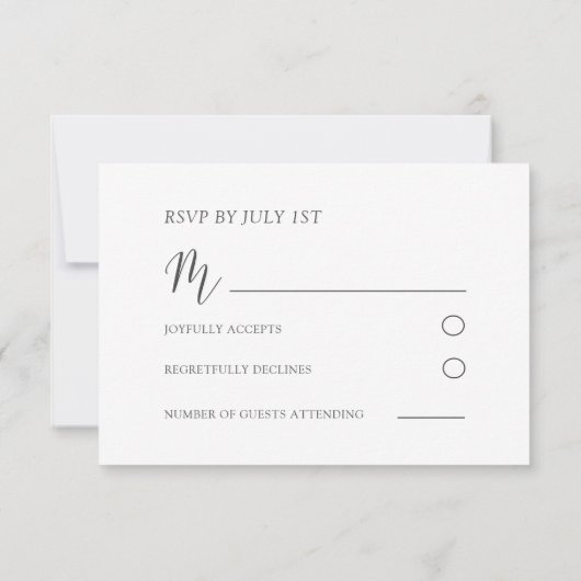 Boho Burgundy Rose Watercolor Wedding RSVP (裏面)