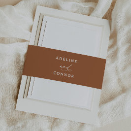 Boho Burntオレンジ色の書結婚道 招待状ベリーバンド