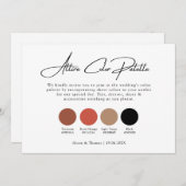 Boho Burnt Orangeのカラー結婚パレット 招待状 (正面/裏面)