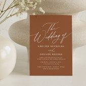 Boho Burnt Orange 結婚 Writhic's of 招待状