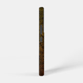 Boho Burnt Orange Floral Gold Monogram Name Samsung Galaxyケース (右側面)