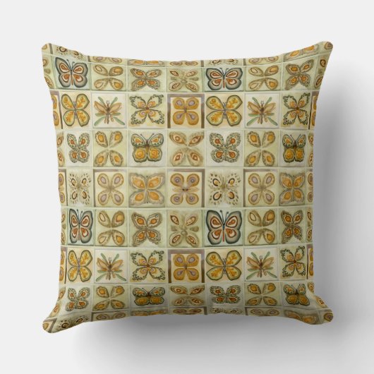 Boho Butterflies Boho Style Pattern クッション (裏面)