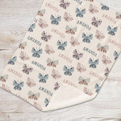 Boho Butterflyおもしろい子供へギフト名 シェルパブランケット