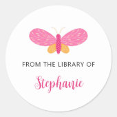Boho Butterflyブックシールのライブラリから ラウンドシール (正面)