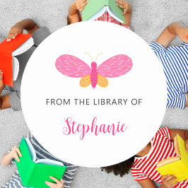 Boho Butterflyブックシールのライブラリから ラウンドシール