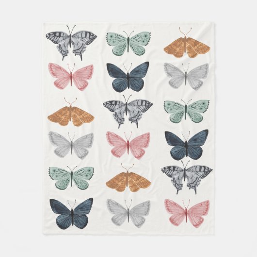 Boho Butterfly魅惑ベビーシャワー歓迎サイン フリースブランケット (正面)