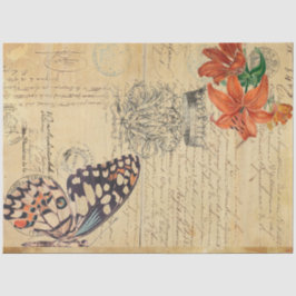 Boho Butterfly 18lbデカップシート 薄葉紙