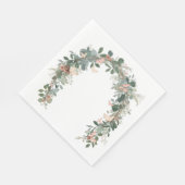 Boho Butterfly Baby Sprinkle Napkins Eucalyptus スタンダードランチョンナプキン (角)