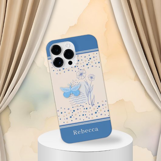 Boho Butterfly & Botanical iPhoneケース