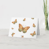 Boho Butterfly Funeral Thank You Card サンキューカード (裏面)