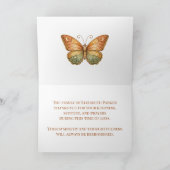 Boho Butterfly Funeral Thank You Card サンキューカード (内部)