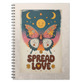 Boho Butterfly Notebook – Spread Love Journal ノートブック (正面)