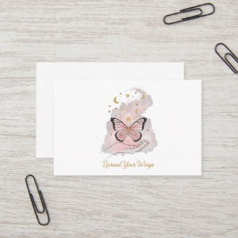 Boho Butterfly "Spread Your Wings" Greeting Card 名刺