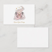 Boho Butterfly "Spread Your Wings" Greeting Card 名刺 (正面/裏面)