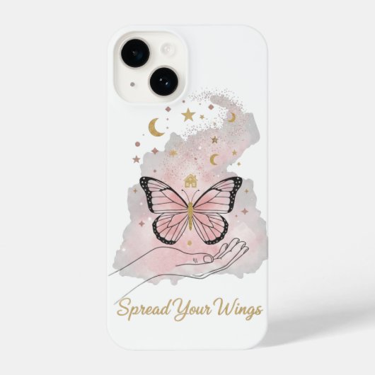 Boho Butterfly "Spread Your Wings" iPhone Case iPhoneケース (裏面)