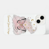 Boho Butterfly "Spread Your Wings" iPhone Case iPhoneケース (裏面横)