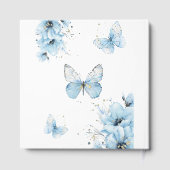 Boho Butterfly Wildflower Floral Boy Baby Shower ゲストブック (裏面)