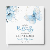 Boho Butterfly Wildflower Floral Boy Baby Shower ゲストブック (正面)