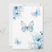 Boho Butterfly Wildflower Floral Boy Baby Shower 招待状 (裏面)