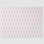 Boho Butterfly Wildflower Floral Girl Baby Shower 薄葉紙 (正面)