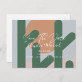 Boho CactusとSun日付ポストカードの保存 ポストカード (正面/裏面)