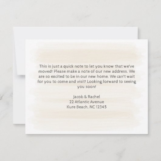 Boho Cactus水色植え新しいルーツ移動 ノートカード (裏面)