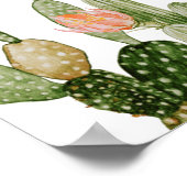 Boho Cactus砂漠リハーサルディナーウェルカムポスター ポスター (角)