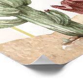 Boho Cactus Arch Desert Cowboy Baby Showerへようこそ ポスター (角)