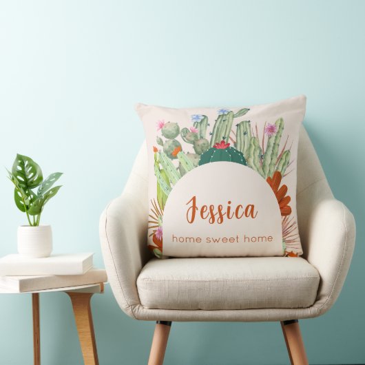 Boho Cactus Arch Desert Pampasスクリプト名 クッション (椅子)