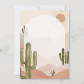 Boho Cactus Dessert He or She Reveal 招待状 (裏面)