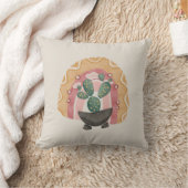Boho Cactus Rainbow: Desert 鮮やか Vibes クッション (ブランケット)