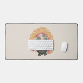 Boho Cactus Rainbow: Desert 鮮やか Vibes デスクマット (キーボード&マウス)