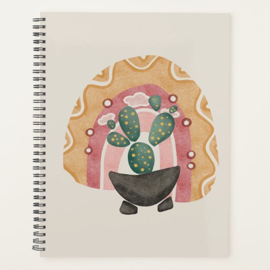 Boho Cactus Rainbow: Desert 鮮やか Vibes プランナー手帳 (正面)