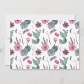 Boho Cactus, Succulent & フローラ – 日付の保存 セーブザデート (裏面)