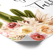 Boho Cactus Tacoのラブギフトテーブル ポスター (角)