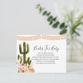 Boho Cactus Tacoの恋の花の本ベビー インビテーションポストカード (スタンド正面)