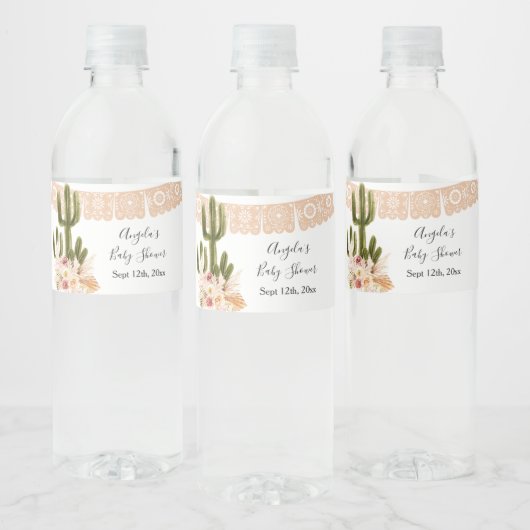 Boho Cactus Taco Bour Love Water Bottleラベル ペットボトルラベル (ボトル)