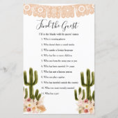 Boho Cactus Taco 'Love Find the Guest game (正面)