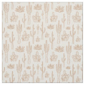 Boho Cactus Western Southern Desert Warm Neutral ファブリック (見本)