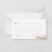 Boho Calla Lilies Date Night Ideas Mini Ticket ノートカード (裏面)