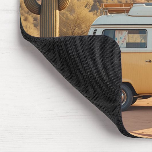 Boho Camper Van Desert Print マウスパッド (コーナー)