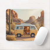 Boho Camper Van Desert Print マウスパッド (マウス)