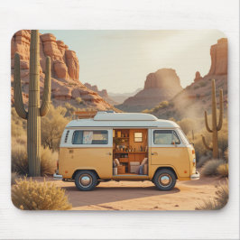 Boho Camper Van Desert Print マウスパッド