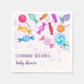 Boho Candy Land Sweets棒つきキャンデーベビーシャワー スタンダードカクテルナプキン (正面)