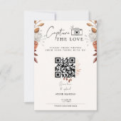 Boho Capture The Love Photo I Spyのメ結婚ニュー 出欠カード (正面)