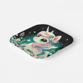 Boho Cartoon Unicorn赤ちゃんシャワー ペーパープレート (傾斜あり)